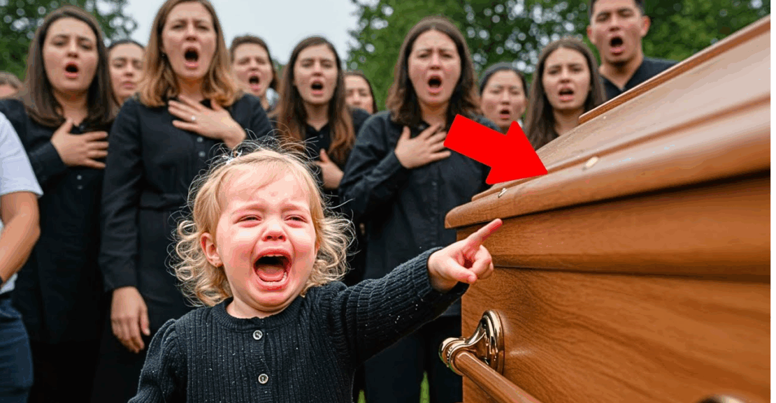 The 2-Year-Old Baby Keeps Pointing At His Father’s Coffin, What Happens Next Is Shocking…