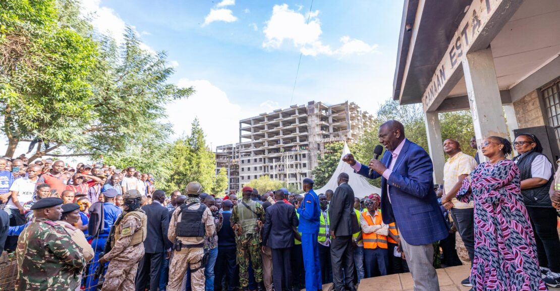 Watch moment woman dragged Ruto into the crowd, causing him to lose balance
