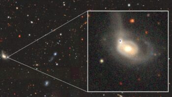 Astronomers discover black hole ripping a star apart inside a galactic collision. ‘It is a peculiar event’