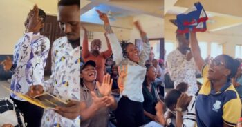 “We have a wedding to plan” – Final year university students celebrate as one of them announces her wedding ceremony in class (WATCH)