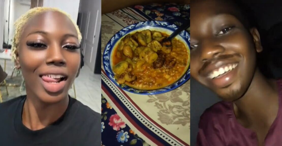 Lady shares how her mum showered praise on her 14-year-old brother for cooking beans and plantain while she was away (WATCH)