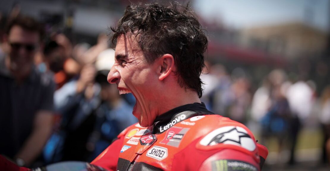 MotoGP: Marc Marquez battles to Mugello Sprint win as sparks fly early on