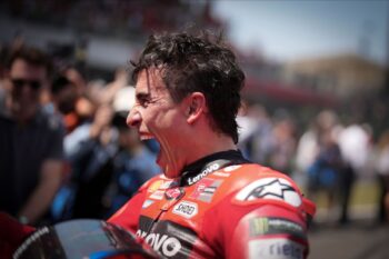 MotoGP: Marc Marquez battles to Mugello Sprint win as sparks fly early on