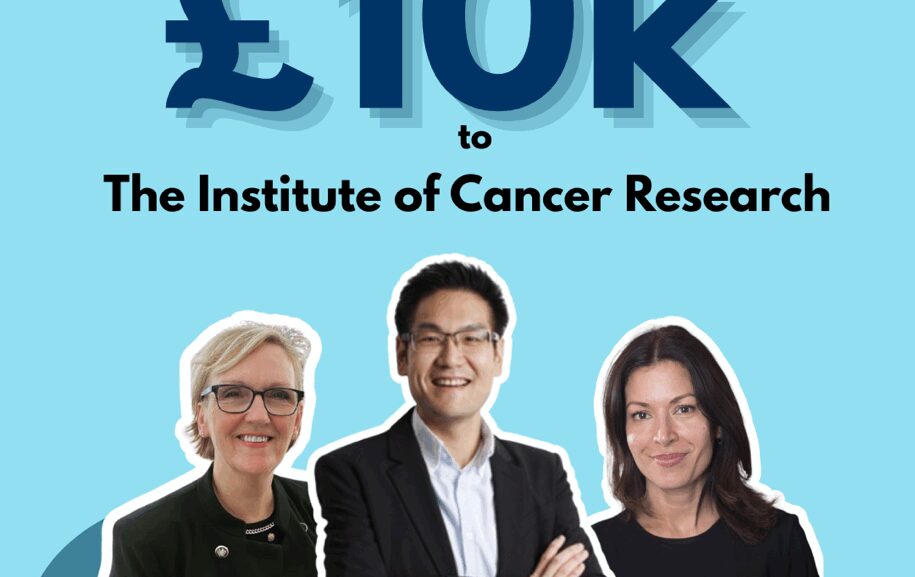 Oncogene Cancer Research donates £10,425 to support groundbreaking lung cancer research at The Institute of Cancer Research