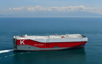 K Line welcomes another eco-friendly 6,900 CEU car carrier