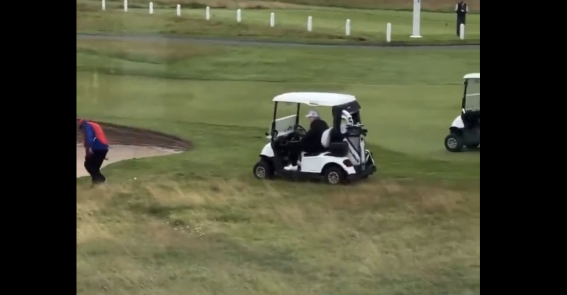 Donald Trump caught cheating at golf in 4K