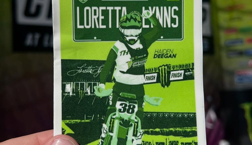Loretta Lynn’s Event Sticker Available at Racer X Trailer This Week