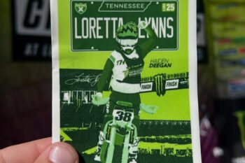 Loretta Lynn’s Event Sticker Available at Racer X Trailer This Week