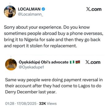 Nigerian man shares encounter he and his wife had after visiting a UK Apple store with âstolenâ iphone bought in Nigeria