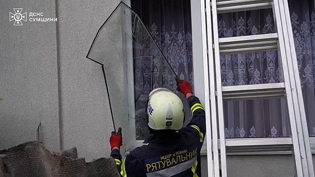 Homes destroyed and dozens injured in Russian drone barrage on Ukraine