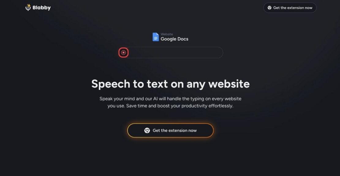 BlabbyAI: AI-Powered Speech-to-Text Chrome Extension