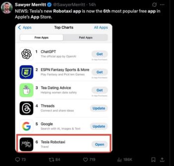 Tesla Robotaxi App Is Available to Everyone
