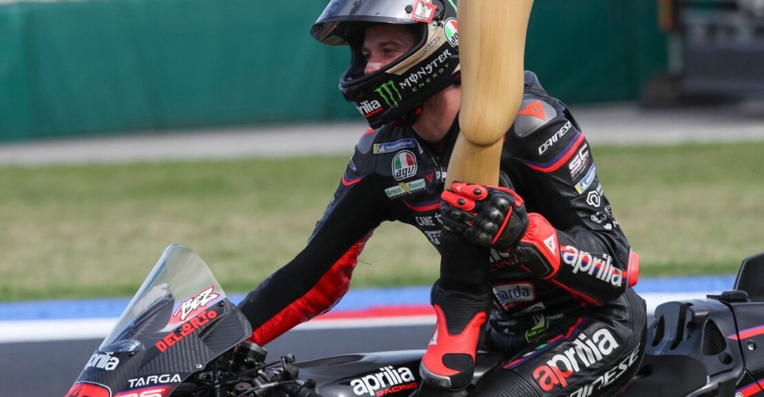 Marco Bezzecchi reveals story behind bizarre wooden leg celebration at Misano