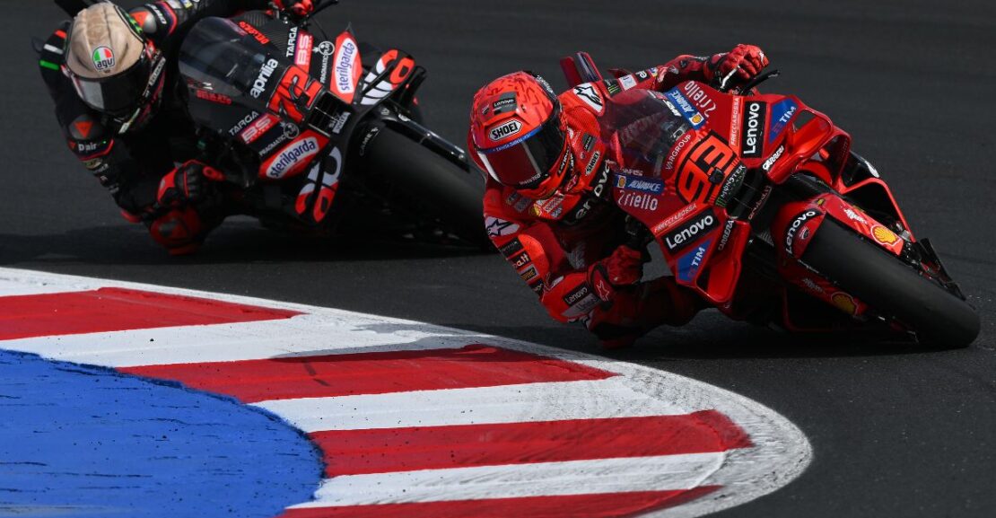 MotoGP: Marc Marquez holds off Bezzecchi in tense duel at Misano