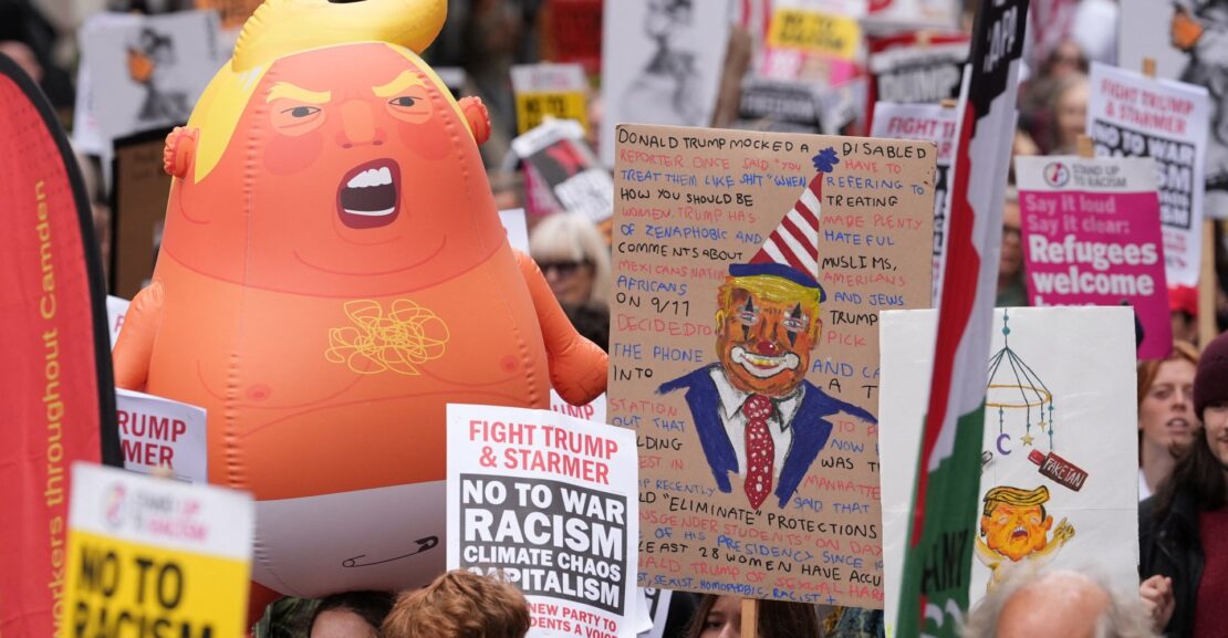 British protesters say ‘No to racism, no to Trump’
