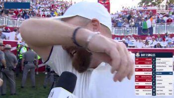 Shane Lowry bursts into tears after ‘hardest couple of hours of my life’ as Europe WIN Ryder Cup