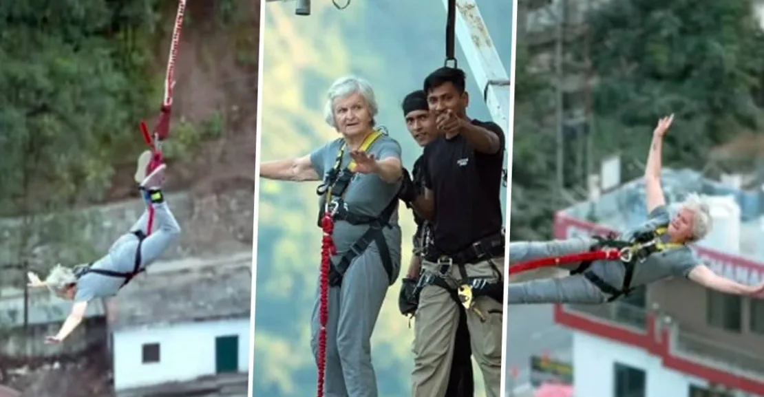 Age Is Just a Number: 82-Year-Old Woman Proves It with India’s Highest Bungee Jump