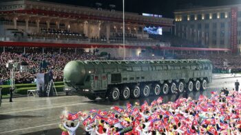 Kim Jong Un shows off ‘most powerful’ ballistic missile as foreign leaders watch North Korea military parade