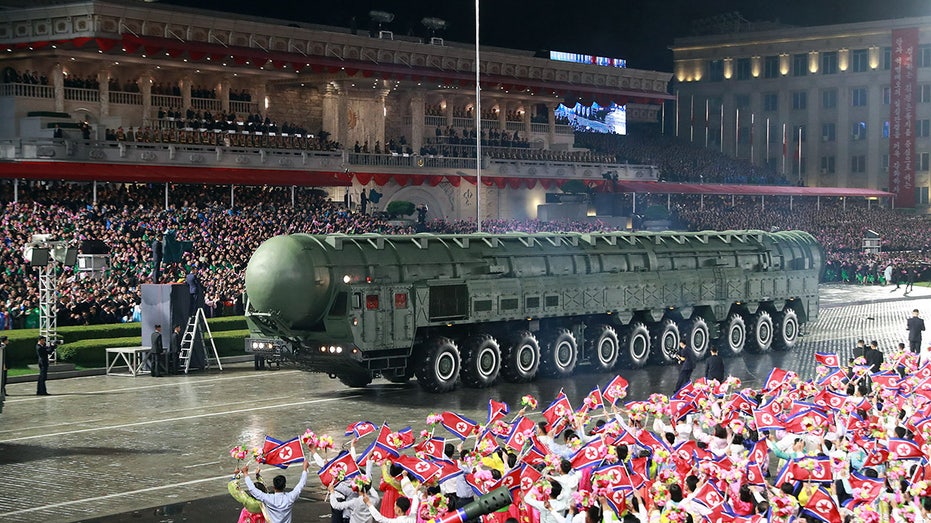 Kim Jong Un shows off ‘most powerful’ ballistic missile as foreign leaders watch North Korea military parade