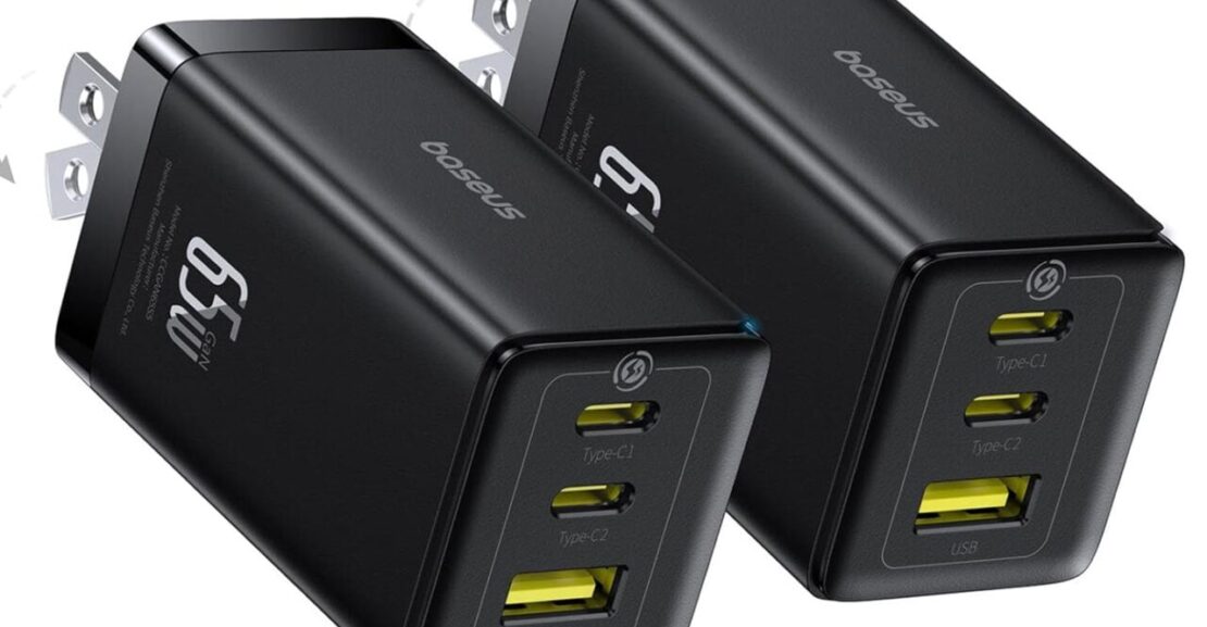 Amazon Offloads 65W 3-Port Block Charger, 2-Pack Selling for 4x Cheaper Than One Apple Charger