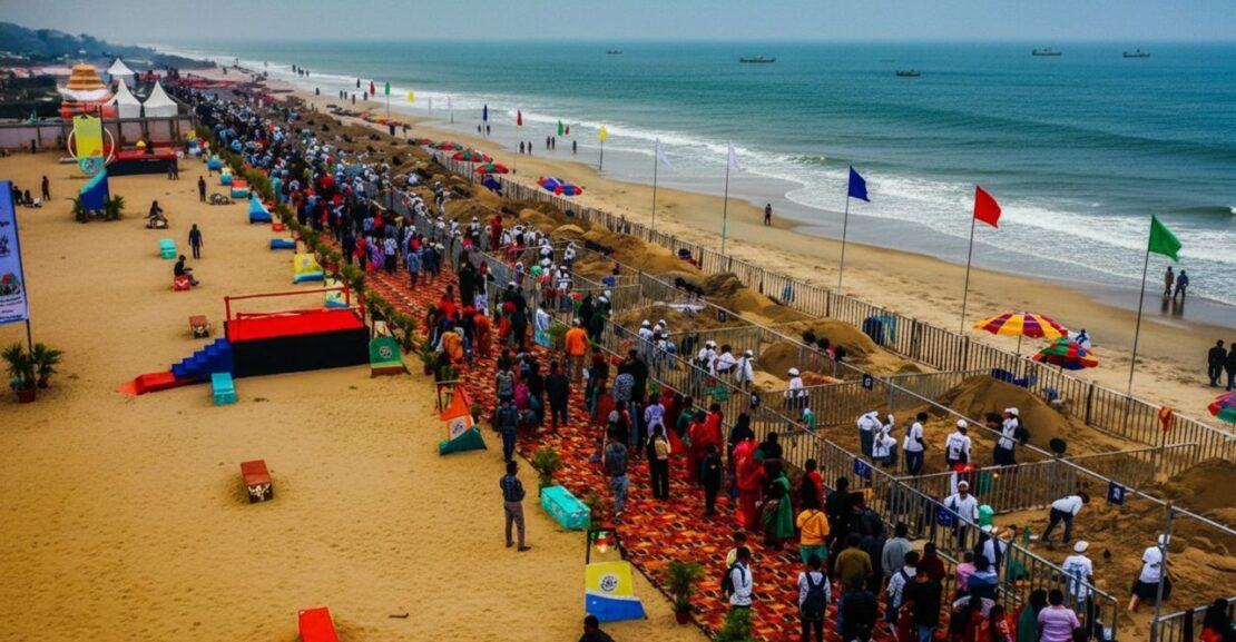 Int’nl Sand Art Festival in Odisha: Artists transform Chandrabhaga beach into a sculpture wonderland